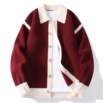 Westbridge Varsity Knit Cardigan