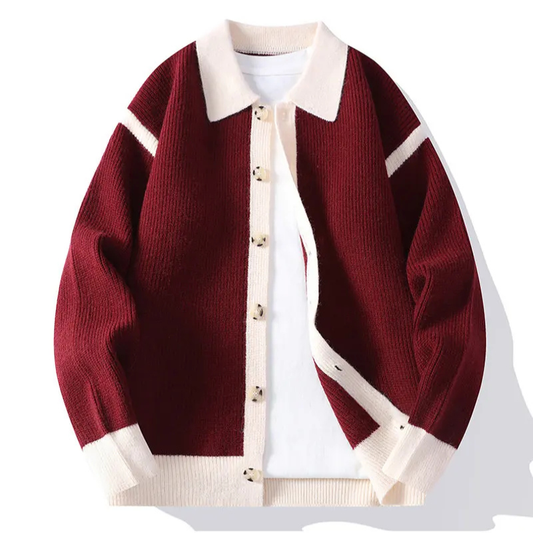 Westbridge Varsity Knit Cardigan