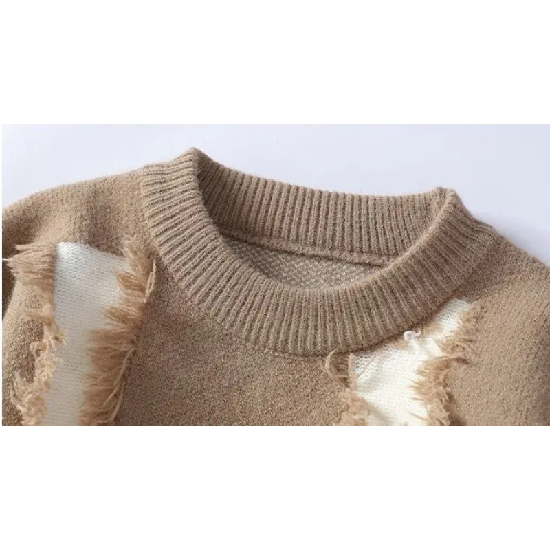 Apex Distressed Crew Sweater