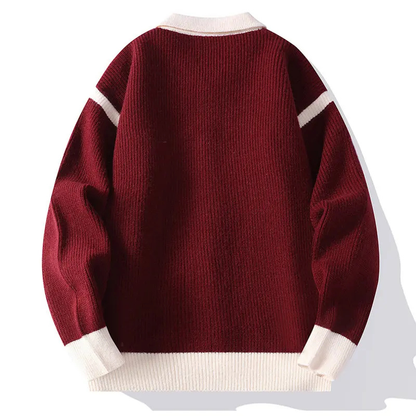 Westbridge Varsity Knit Cardigan
