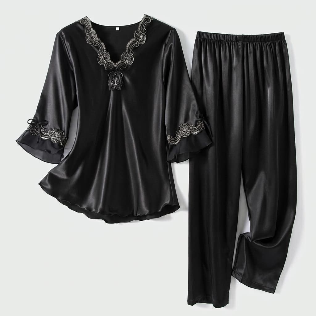 Poppy Satin Pajama Set