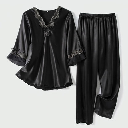 Poppy Satin Pajama Set