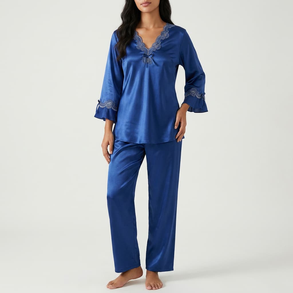 Poppy Satin Pajama Set