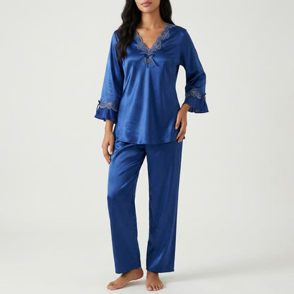 Poppy Satin Pajama Set
