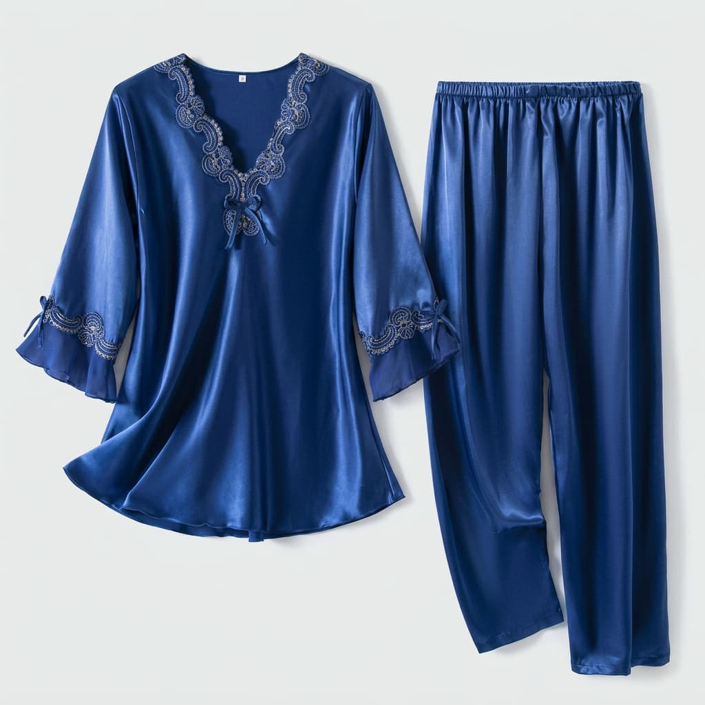 Poppy Satin Pajama Set
