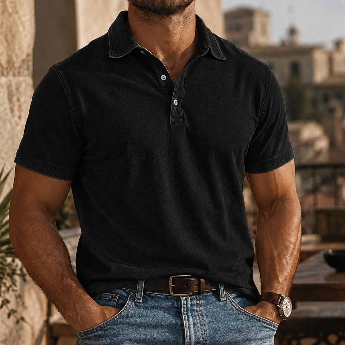 Monroe Washed Cotton Polo