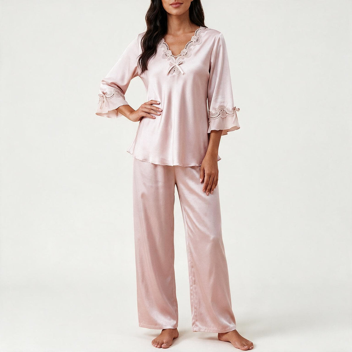 Poppy Satin Pajama Set