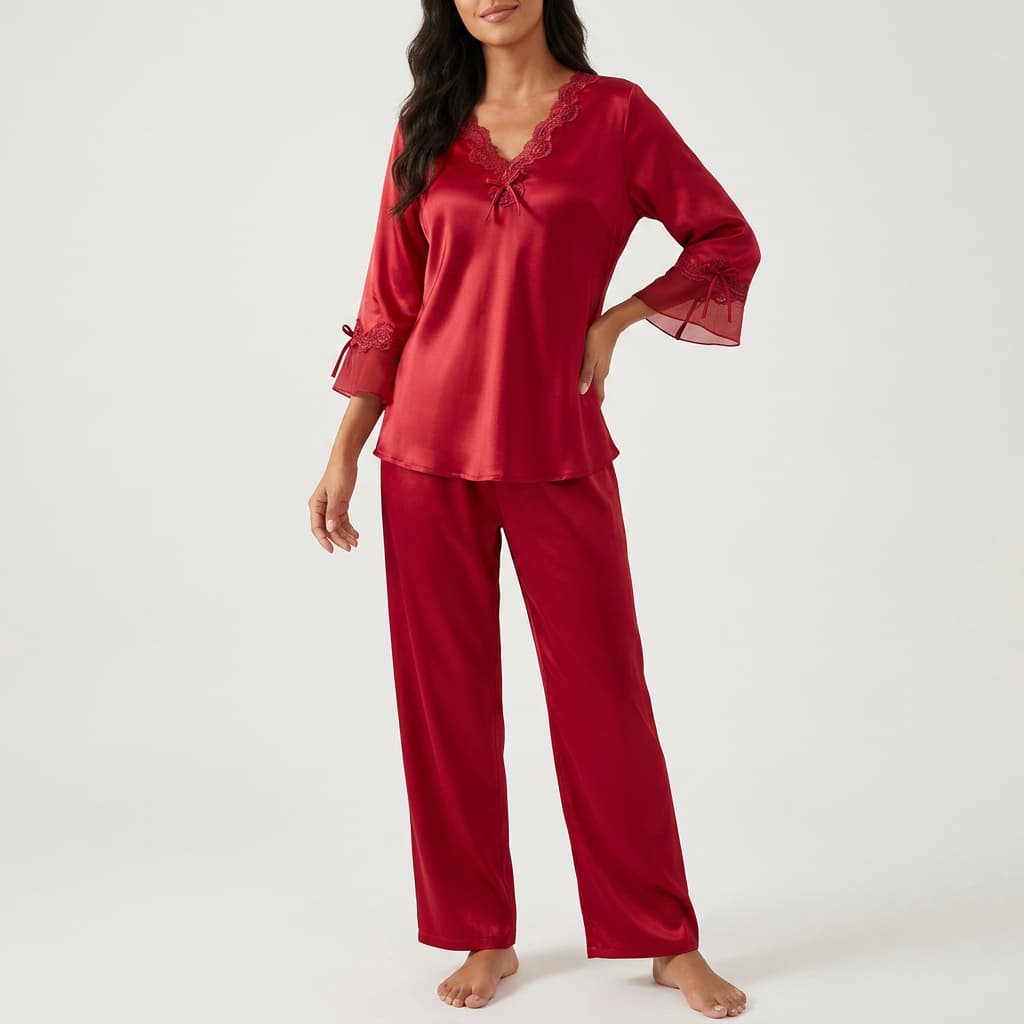 Poppy Satin Pajama Set