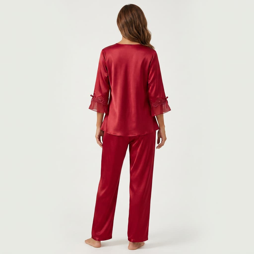 Poppy Satin Pajama Set