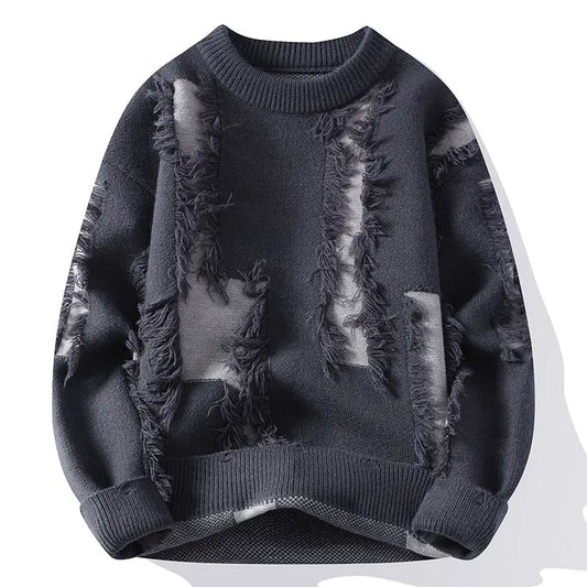 Apex Distressed Crew Sweater