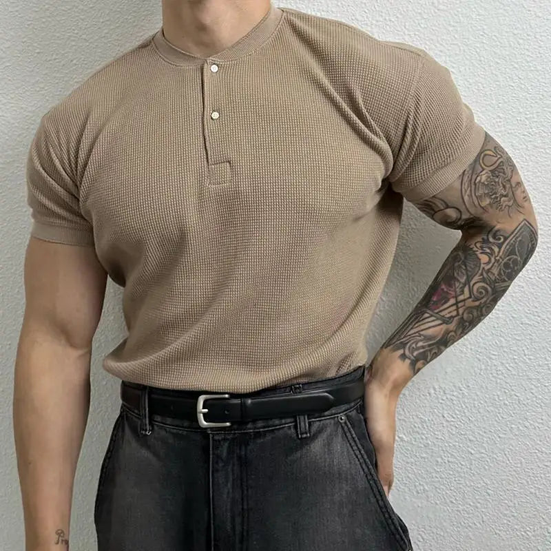 Carter Cotton Waffle Henley