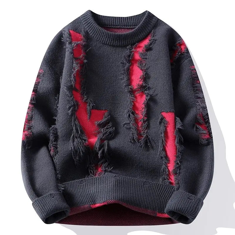 Apex Distressed Crew Sweater
