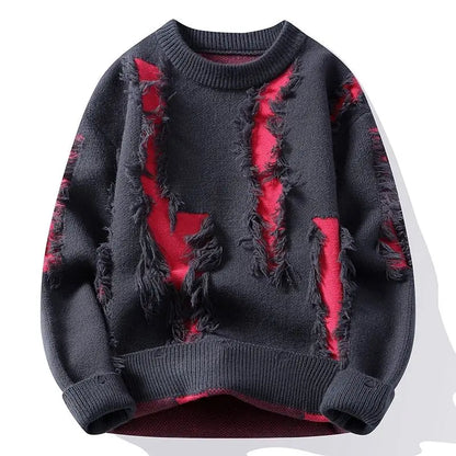 Apex Distressed Crew Sweater
