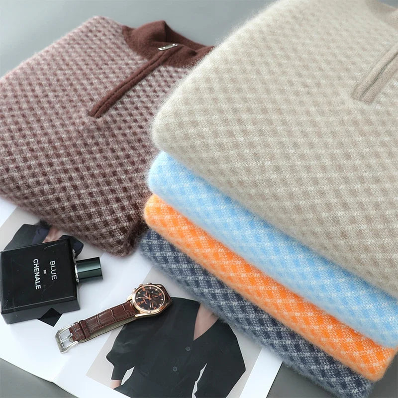 Ellis Merino Quarter-Zip Cardigan