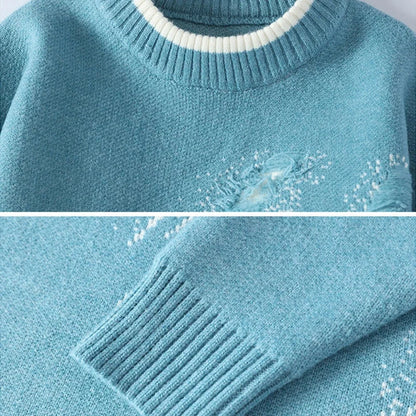 Layton Distressed Crewneck Sweater