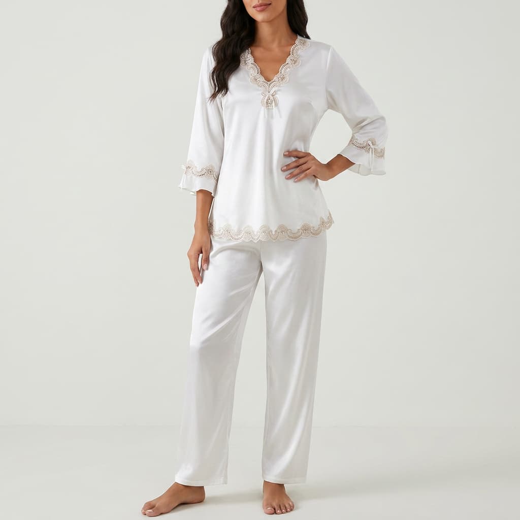 Poppy Satin Pajama Set