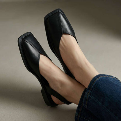 Marlowe Square-Toe Flats