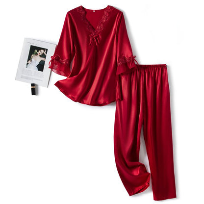 Poppy Satin Pajama Set
