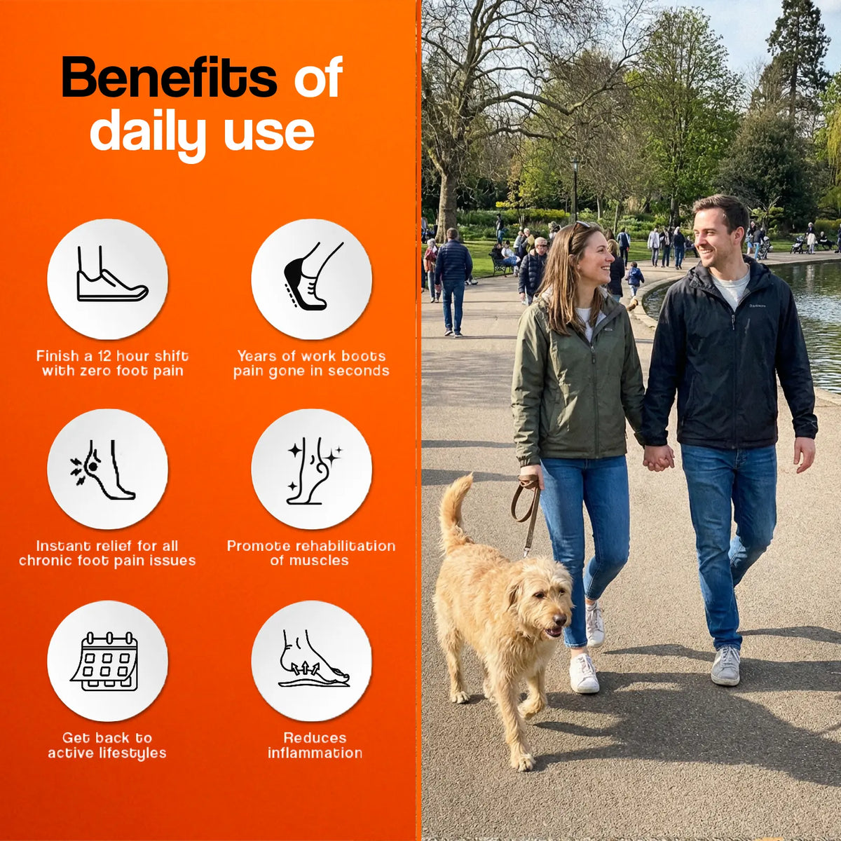 Arch Support Insoles for Heel & Plantar Fasciitis Relief